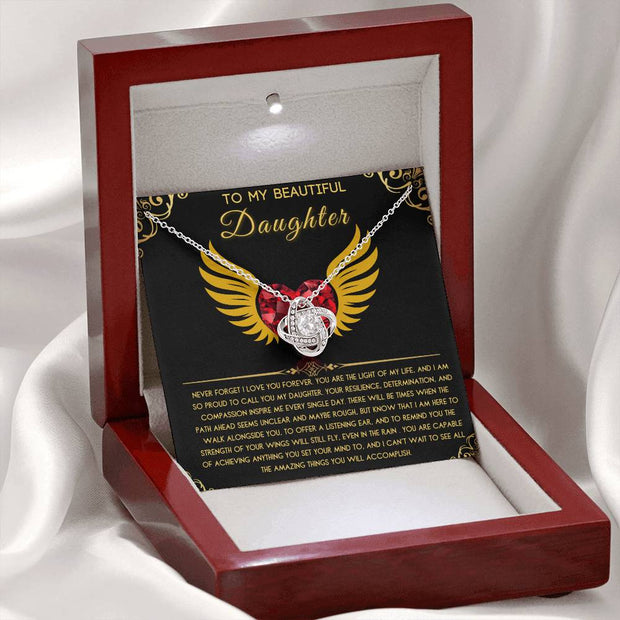 🔥(ALMOST SOLD OUT)🔥 Necklace gift for daughter from dad with inscription "Never Forget That I Love You"